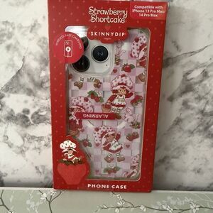 NEW SKINNYDIP STRAWBERRY SHORTCAKE IPHONE 13 & 14 PRO MAX PHONE CASE
